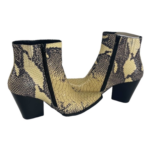 JEFFREY CAMPBELL • Flynn Snake Leather Ankle Boots • 6 - Picture 5 of 7